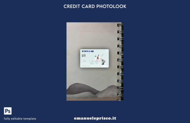 stile verificato Modello frontale photolook con carta Visa bancaria USA Popular,